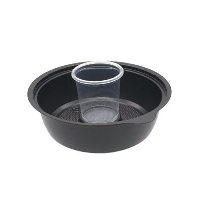 Контейнер КД-110 дно с соусником 450 мл (Крышка КД-110 d=160)/400*
