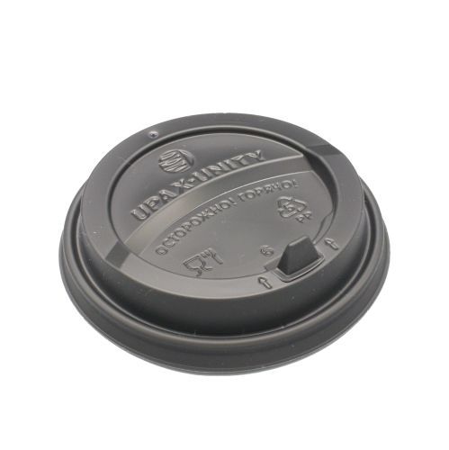 крышка д/стакана 250мл d=80мм черная с питейником ПП УЮ