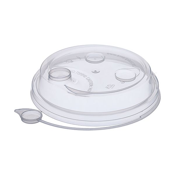 крышка д/стакана 250мл d=80мм прозрачная глянцевая с питейником ПП ПР *