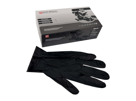 перчатки нитриловые ЧЕРНЫЕ L 50пар