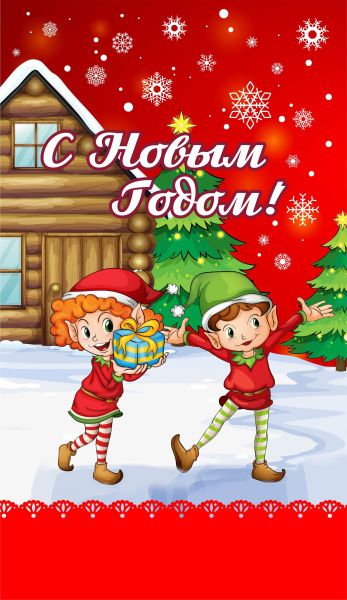 пакеты п/п 200х350/35 НГ Эльфы/100