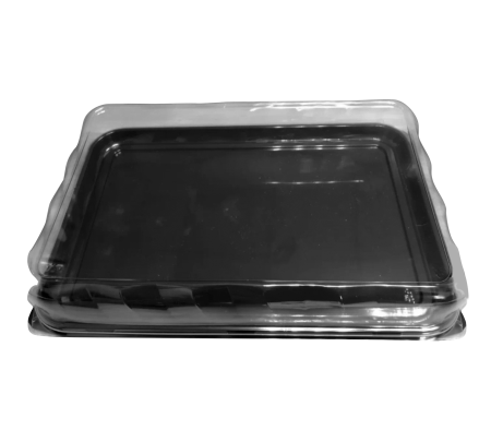 контейнер КД-518 поднос черн. 335х220х53мм (КД-518 крышка прозрачн.)