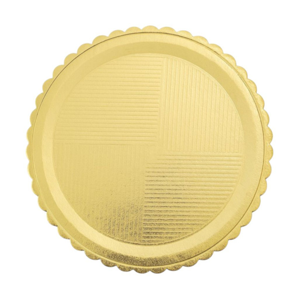 поднос бум. круглый d=42 золото*