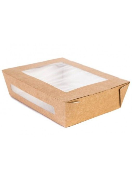 контейнер бум. 1000 мл DUOBOX с окном/190х150х50/50 шт *