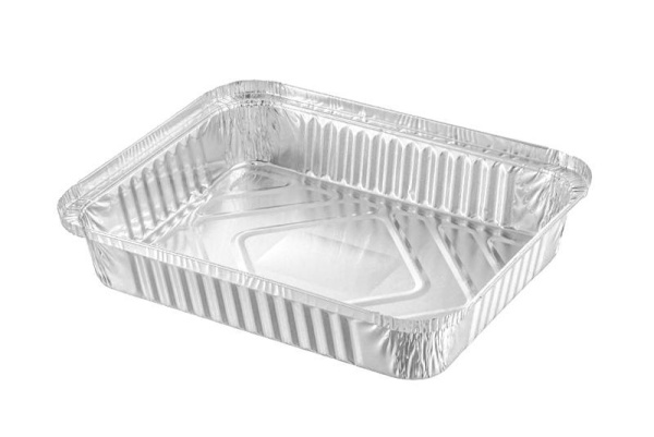 контейнер алюминиевый КОМПЛЕКТ прям. Paterra (219х127 h=40) с крышкой