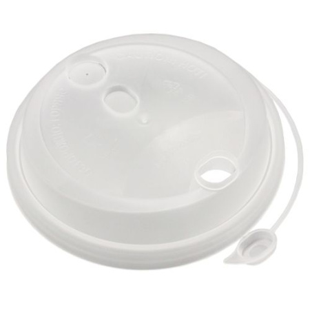 крышка д/стакана 300,400мл d=90мм прозрачная матовая с питейником ПП