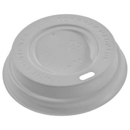 крышка д/стакана 180мл d=72мм белая без питейника *