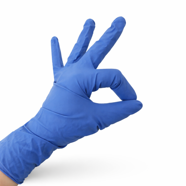 перчатки нитриловые синие S High Risk/25 пар *