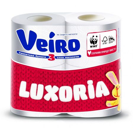 бумага туалетная Виеро Luxoria.3хсл/4