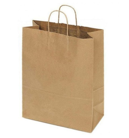 сумка бум. крафт 25х18х8 с круч. ручками