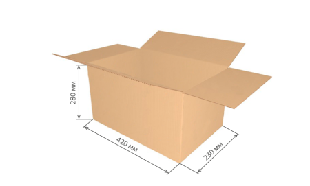 гофроящик 420х280х230 Т23С/20-25 шт