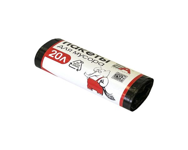 пакеты д/мусора 20л 20шт "Слоны в рулоне"/90