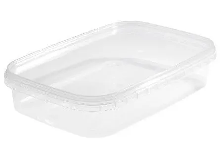 банка 0,5л прозрачная 185х125 ПРЯМОУГОЛЬНАЯ прозр. крышка Перинт/1шт *